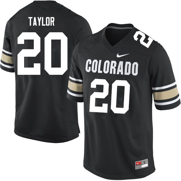 Men #20 Davion Taylor Colorado Buffaloes College Football Jerseys Sale-Home Black